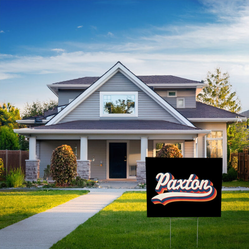 Welcome to Groovy Paxton Place Yard Sign – Retro Name Decor