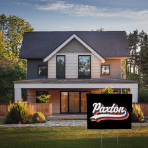 Welcome to Groovy Paxton Place Yard Sign – Retro Name Decor