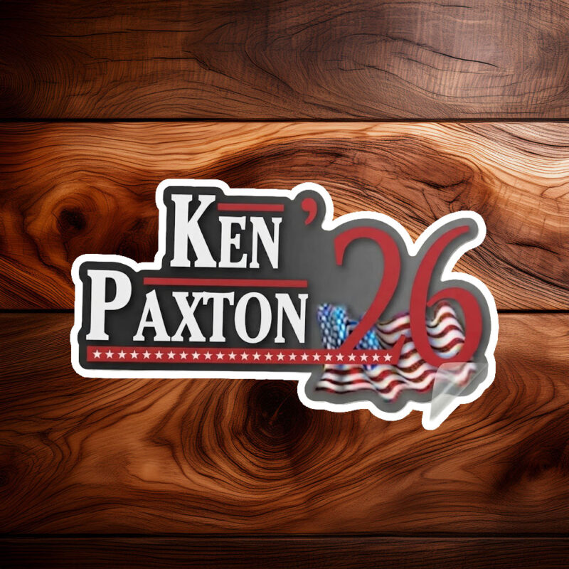 Back Ken Paxton 2026 Sticker – Texas Senate Election Decal