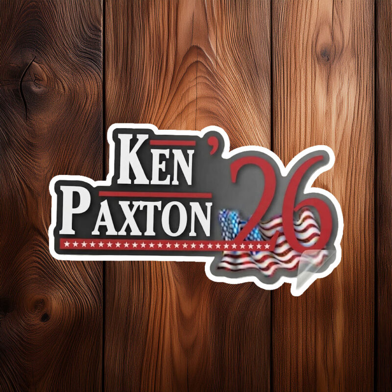 Back Ken Paxton 2026 Sticker – Texas Senate Election Decal