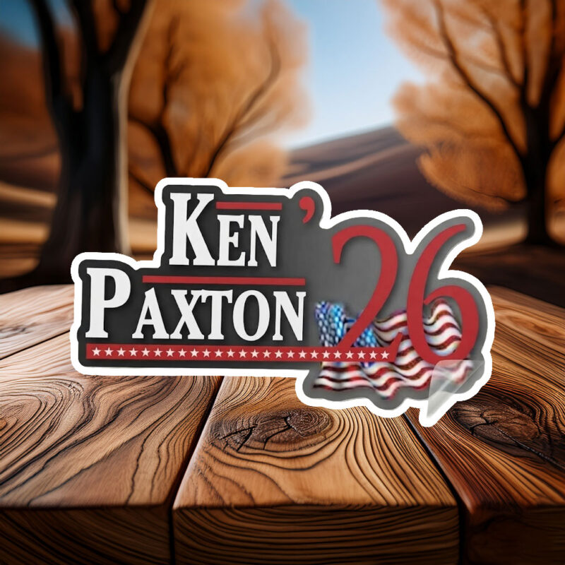 Back Ken Paxton 2026 Sticker – Texas Senate Election Decal